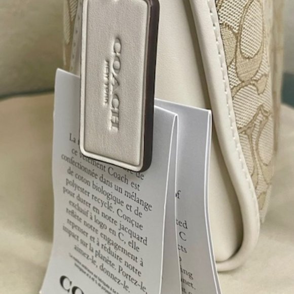 Coach Purse Bag Light Khaki Chalk Small Dufflette NWTs SIG Classic Beauty - Picture 7 of 12